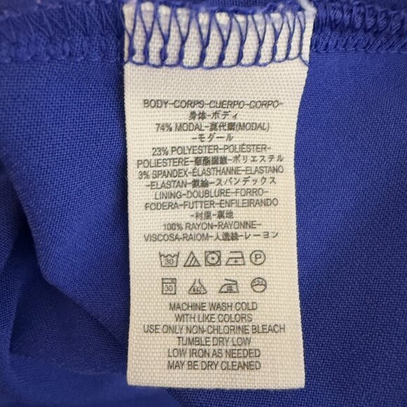 Free People Cupro Mini Dress Women's Small Blue Sleeveless V-Neck Vacation Flowy - Picture 13 of 14